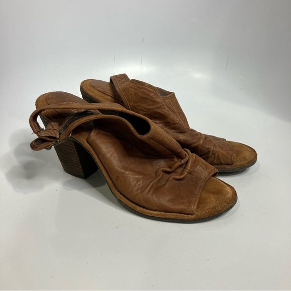 Zodiac Camila sling back heels brown leather size 9.5 - Picture 1 of 7